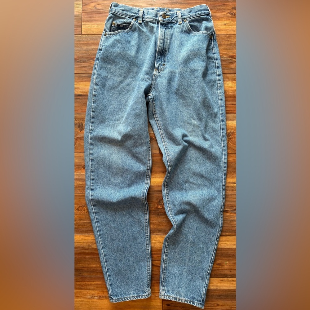 Vintage 90s Lee Women’s Jeans Size 14 Long High Rise Blue Denim USA Made - Picture 10 of 14